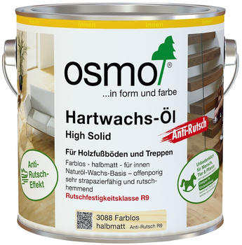 Osmo Hartwachs Öl (R9) Anti Rutsch 3088 Farblos halbmatt 10l