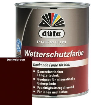 Düfa Premium Wetterschutzfarbe & Holzfarbe 750ml dunkelbraun