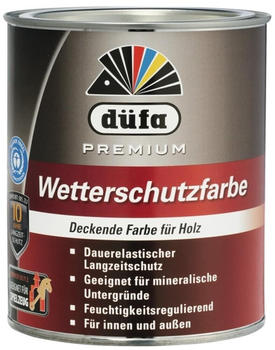 Düfa Premium Wetterschutzfarbe & Holzfarbe 750ml weiß
