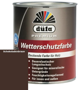 Düfa Premium Wetterschutzfarbe & Holzfarbe 750ml schokobraun