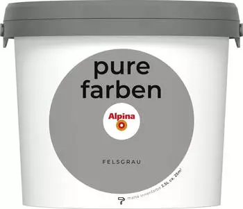Alpina pure farben 2,5l felsgrau