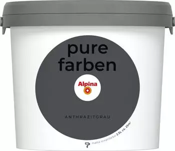 Alpina pure farben 2,5l anthrazitgrau