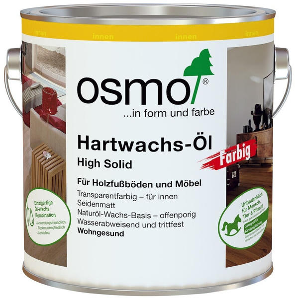 Osmo Hartwachs Öl Farbig 3074 Graphit 10l