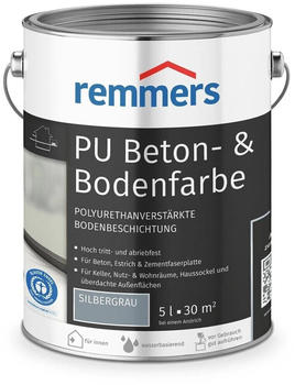 Remmers Zementfarbe PU Beton- und Bodenfarbe, silbergrau 5l