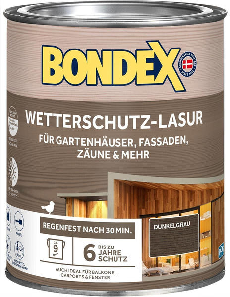 Bondex Wetterschutzlasur Dunkelgrau 0,75l