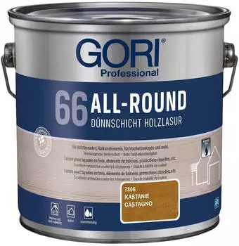 Gori Professional 66 ALL-ROUND D&uuml;nnschicht-Holzlasur Kastanie 2,5l