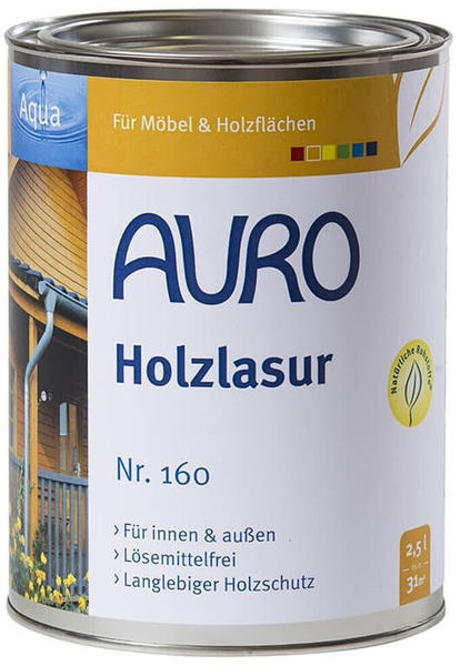Auro Holzlasur Aqua Nr 160 grau 2,5l