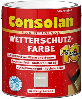Consolan Wetterschutz-Farbe 2,5 l delfingrau