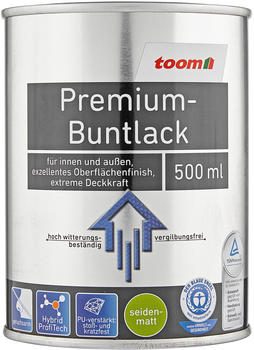 toom Premium-Buntlack seidenmatt 500 ml petrolblau