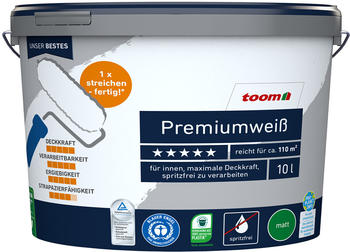 toom Premiumwei&szlig; matt 10 l