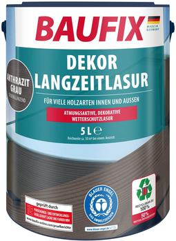 Lorenz Holzschutzlasur 5L, seidengl&auml;nzend, anthrazitgrau