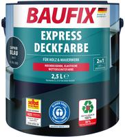 Baufix Express Deckfarbe Saphirblau Matt, 2.5 Liter, Wetterschutzfarbe