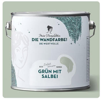 MissPompadour Die Wandfarbe! Die Wertvolle Grün mit Salbei 2,5 L