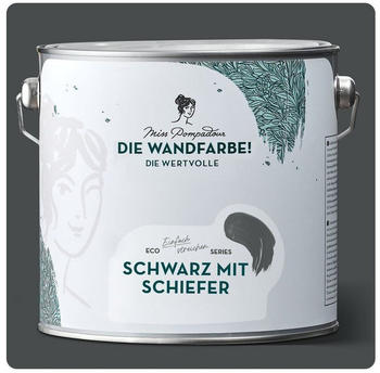 MissPompadour Die Wandfarbe! Die Wertvolle Schwarz mit Schiefer 2,5 L