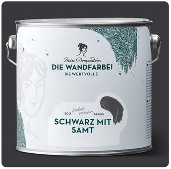 MissPompadour Die Wandfarbe! Die Wertvolle Schwarz mit Samt 2,5 L