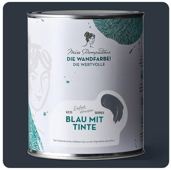 MissPompadour Die Wandfarbe! Die Wertvolle Blau mit Tinte 1 L