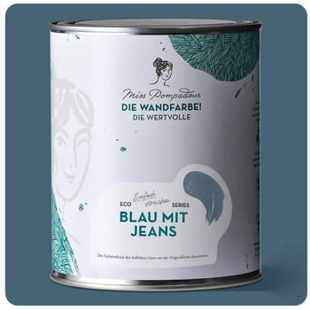MissPompadour Die Wandfarbe! Blau mit Jeans 1 L