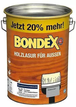 Bondex Holzlasur für Außen Hellblau-Grau Seidenmatt 4,8 l