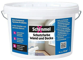 Schimmel X SchimmelX Wandfarbe Schutzfarbe Wand und Decke Wei&szlig; 2,5 l Matt