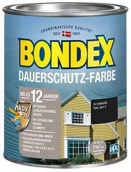 Bondex Dauerschutzfarbe Schwarz 750 ml