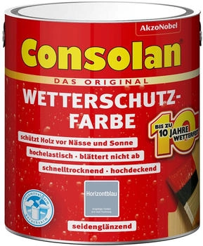 Consolan Wetterschutzfarbe Horizontblau Seidengl&auml;nzend 2,5l