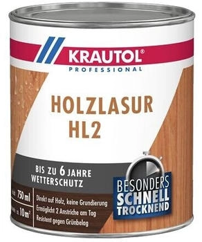 Krautol Holzlasur HL2 palisander 0,75 l