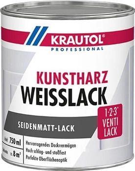 Krautol Kunstharz Weißlack seidenmatt weiß 0,75 l