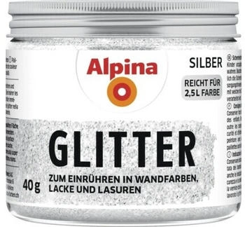 Alpina Glitter Zusatz zum Einrühren in Wandfarben Lacke und Lasuren silber 40 g Alpina Glitter Zusatz zum Einrühren in Wandfarben Lacke und Lasuren silber 40 g