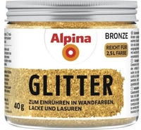 Alpina Kreativ Glitter &ndash; Bronzener Glitterzusatz zum Einr&uuml;hren in Wandfarben