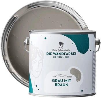 MissPompadour Abwaschbare Wandfarbe Grau mit Braun 2,5L Hochdeckend Scheuerbeständig MissPompadour Abwaschbare Wandfarbe Grau mit Braun 2,5L Hochdeckend Scheuerbeständig