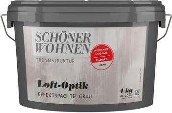 Schöner Wohnen Trendstruktur Loft-Optik Grau 4 kg