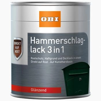 OBI Hammerschlaglack 3 in 1 Anthrazit glänzend 750 ml OBI Hammerschlaglack 3 in 1 Anthrazit glänzend 750 ml