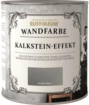 RUST-OLEUM Wandfarbe Kalkstein-Effekt Dunkler Beton 1 l