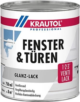 Krautol Fenster- und Türenlack Venti glänzend weiß 2,5 l