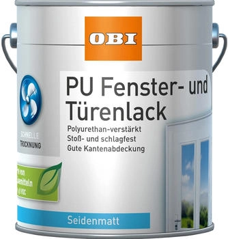 OBI Fenster- und T&uuml;renlack Wei&szlig; seidenmatt 2 l