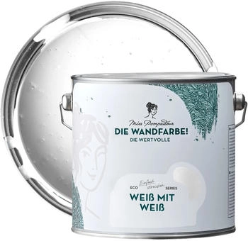 MissPompadour Edelmatte Wandfarbe Weiß mit Weiß 2,5L Hochdeckend Spritzfrei MissPompadour Edelmatte Wandfarbe Weiß mit Weiß 2,5L Hochdeckend Spritzfrei