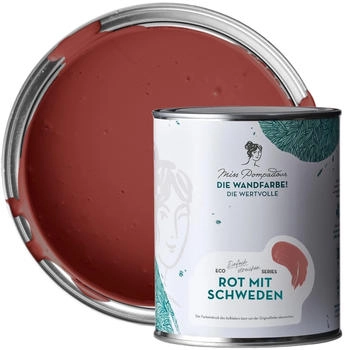 MissPompadour Edelmatte Wandfarbe Rot mit Schweden 1L Hochdeckend Spritzfrei MissPompadour Edelmatte Wandfarbe Rot mit Schweden 1L Hochdeckend Spritzfrei