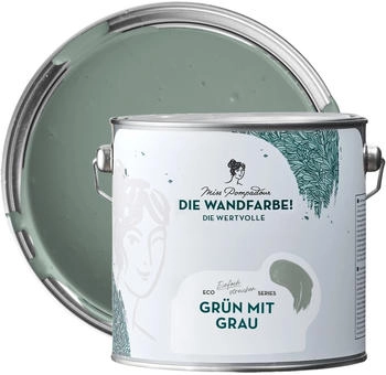 MissPompadour Edelmatte Wandfarbe Grün mit Grau 2,5L Hochdeckend Spritzfrei MissPompadour Edelmatte Wandfarbe Grün mit Grau 2,5L Hochdeckend Spritzfrei