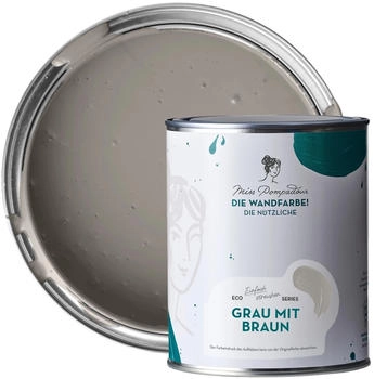 MissPompadour Abwaschbare Wandfarbe Grau mit Braun 1L Hochdeckend Scheuerbeständig MissPompadour Abwaschbare Wandfarbe Grau mit Braun 1L Hochdeckend Scheuerbeständig
