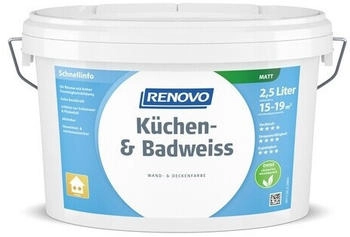 Renovo Feuchtraumfarbe wei&szlig; matt 25 l