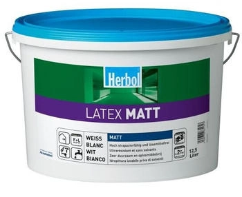Herbol Latex Matt Wandfarbe - 2,5 Liter Weiss Herbol Latex Matt Wandfarbe - 2,5 Liter Weiss