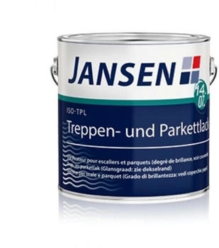 Jansen Jansen ISO-TPL Treppen und Parkettlack - Halbmatt - 2,5 Liter Wei&szlig;