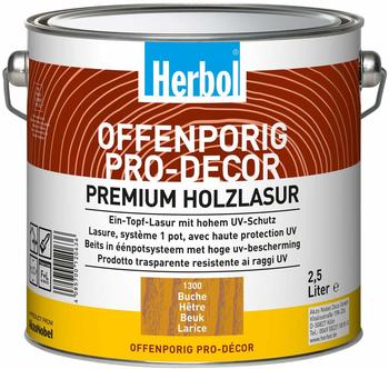 Herbol Offenporig Pro Décor Lasur - 0,75 Liter Weiss