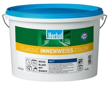 Herbol Classic Innenweiss Color Wandfarbe - 5 Liter Weiss Herbol Classic Innenweiss Color Wandfarbe - 5 Liter Weiss