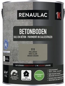 Renaulac Betonbodenfarbe seidenmatt hellgrau 5 l