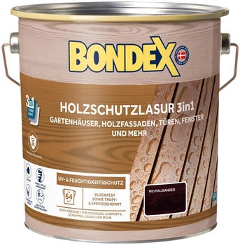Bondex 3in1 Holzschutz-Lasur Rio-Palisander 4l Bondex 3in1 Holzschutz-Lasur Rio-Palisander 4l