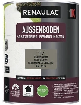 Renaulac Aussenbodenfarbe - unempfindlich gegen stehendes Wasser - seidenmatt betongrau 2.5. l