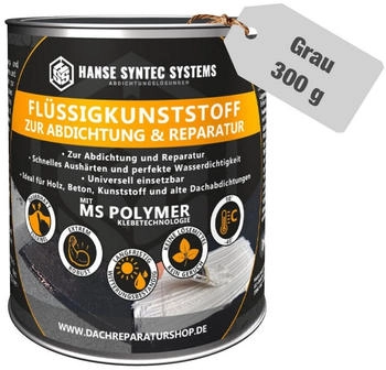 Hanse Syntec Systems Fl&uuml;ssigkunststoff zur Abdichtung und Reparatur grau 300g