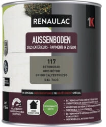 Renaulac Aussenbodenfarbe - unempfindlich gegen stehendes Wasser - seidenmatt betongrau 0.75 l