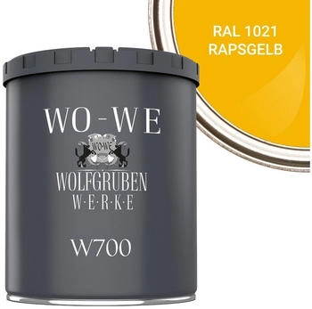 Wo-We WO-WE Bodenversiegelung Betonfarbe Bodenfarbe Bodenbeschichtung W700 1-10L Seidenglänzend RAL 1021 Rapsgelb